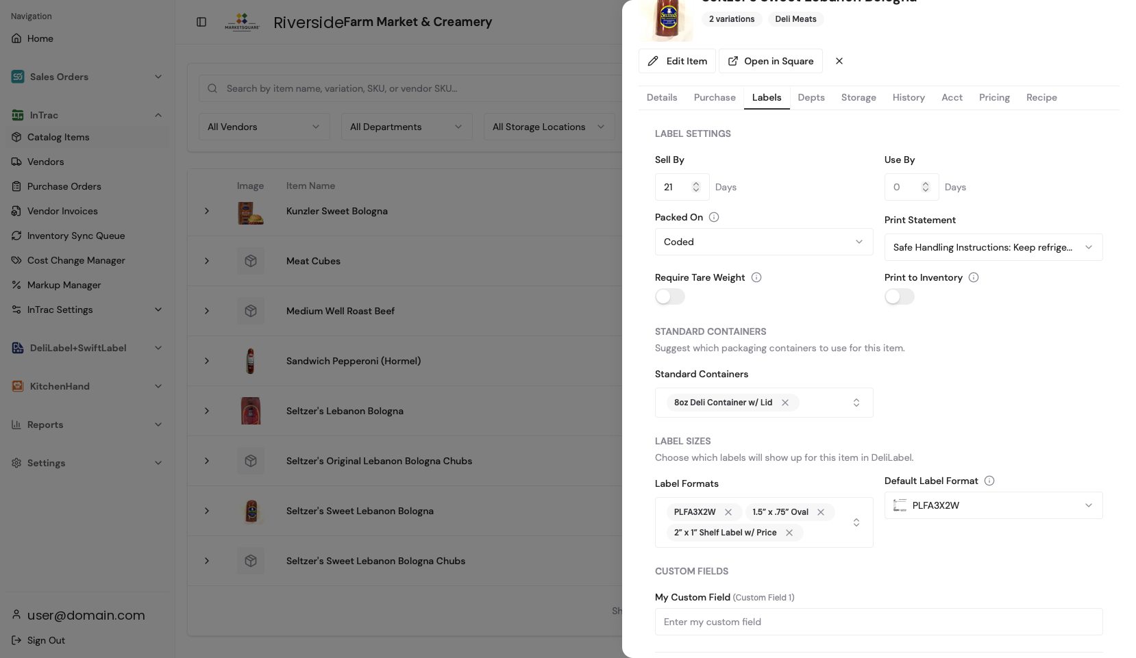 Assign containers to items