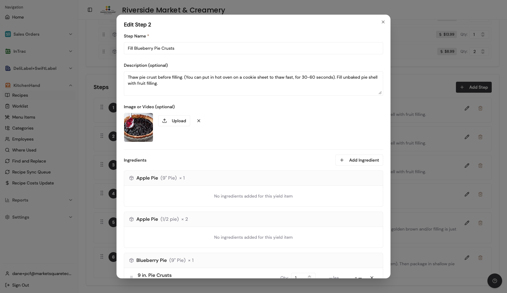 Attach photos or video to a step